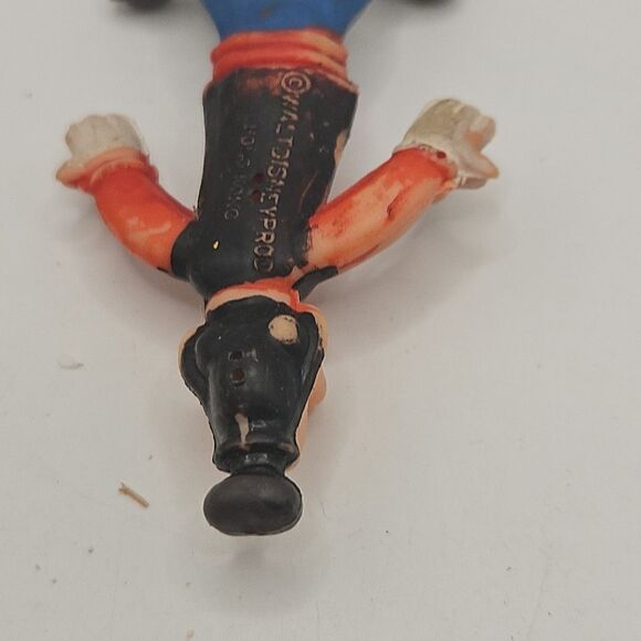VINTAGE RUBBER WALT DISNEY HONG KONG MADE MINIATURE GOOFY & Pluto POSEABLE DOLLS - Picture 6 of 16
